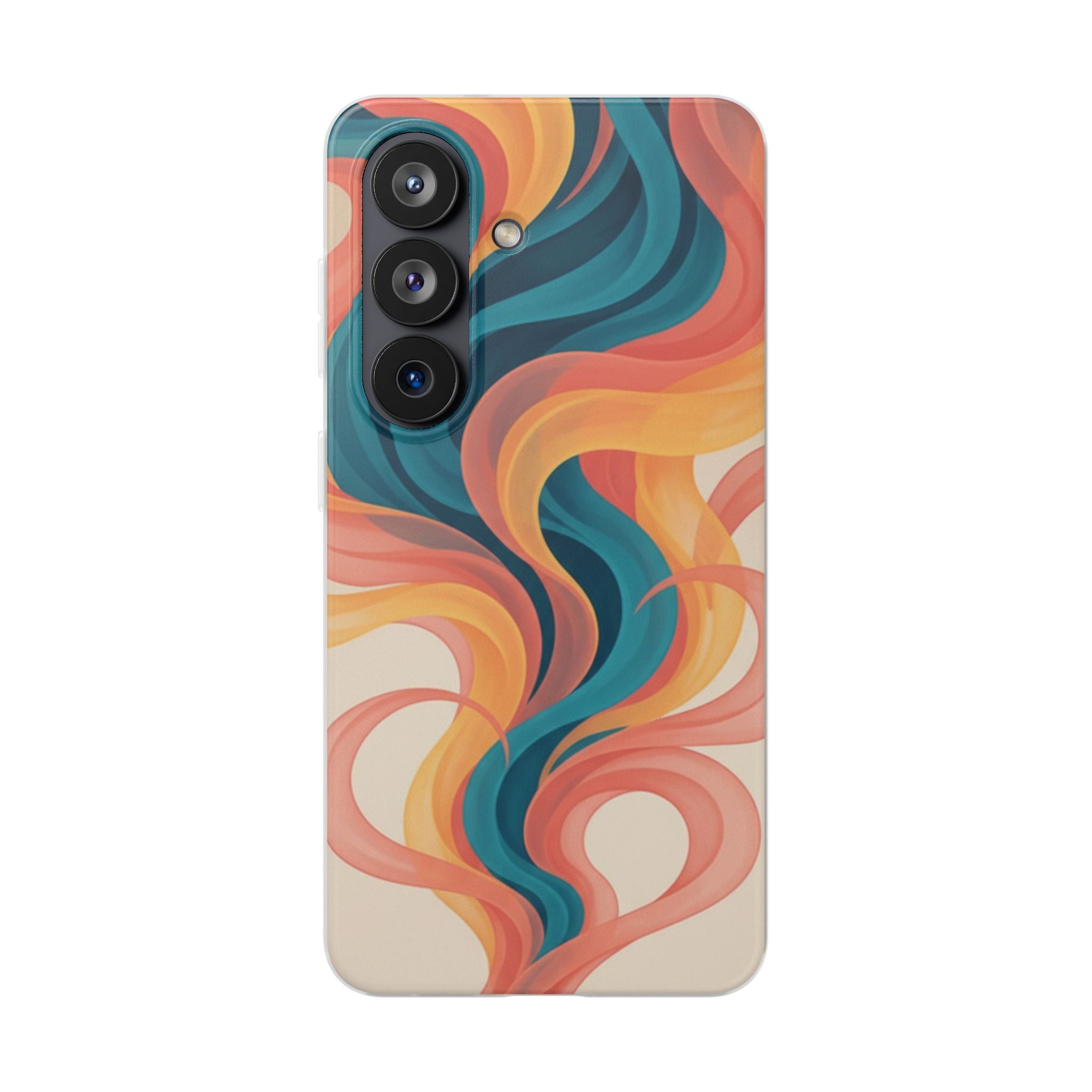 Retro Flame abstract samsung clear case design