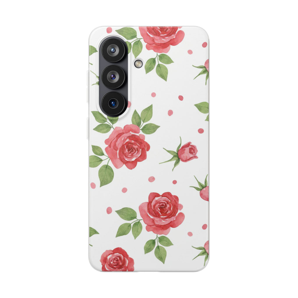Garden Rose floral samsung clear case design