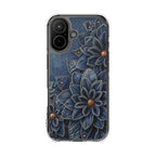 Denim Dahlia | Clear MagSafe Case