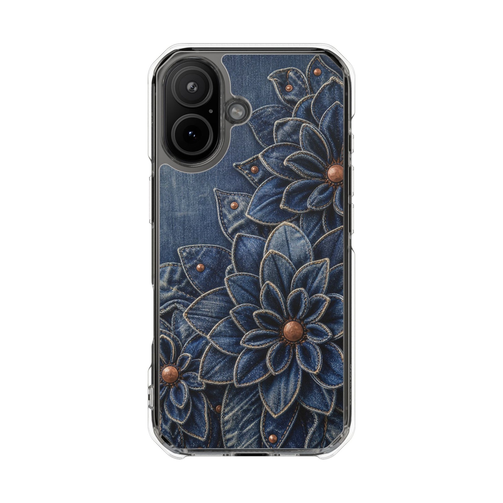 Denim Dahlia | Clear MagSafe Case