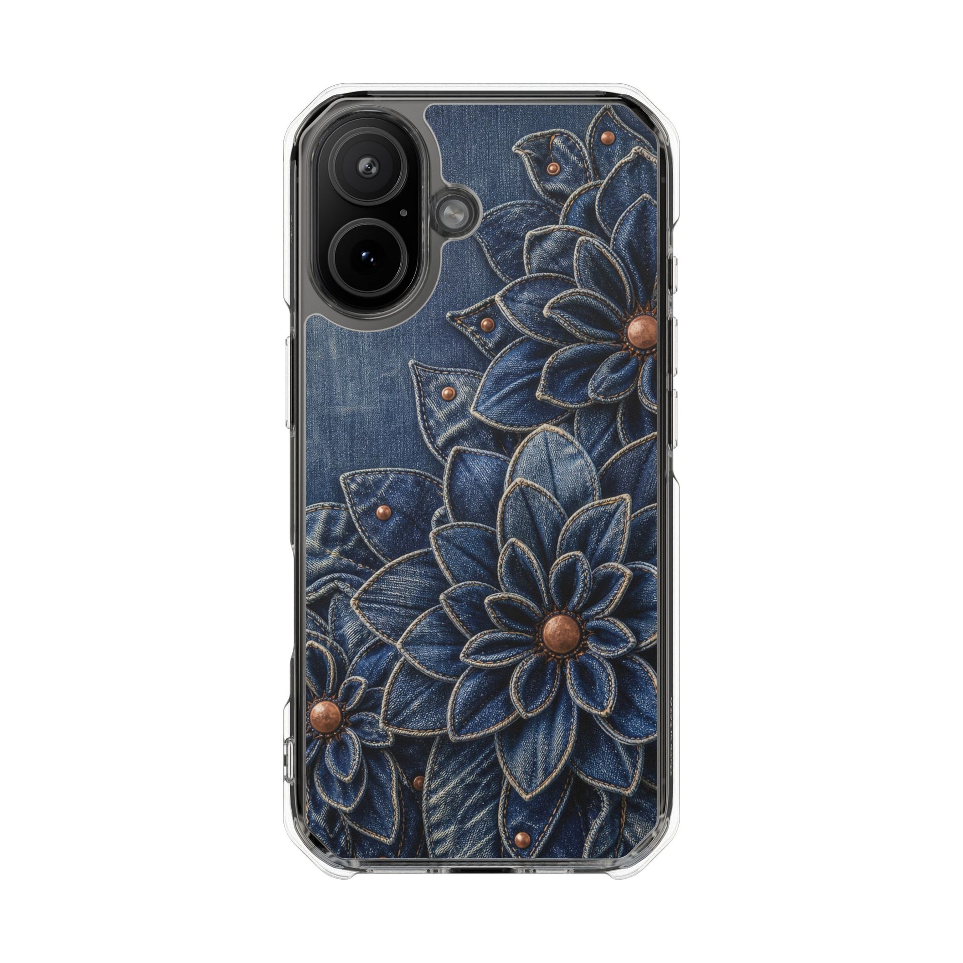 Denim Dahlia | Clear MagSafe Case