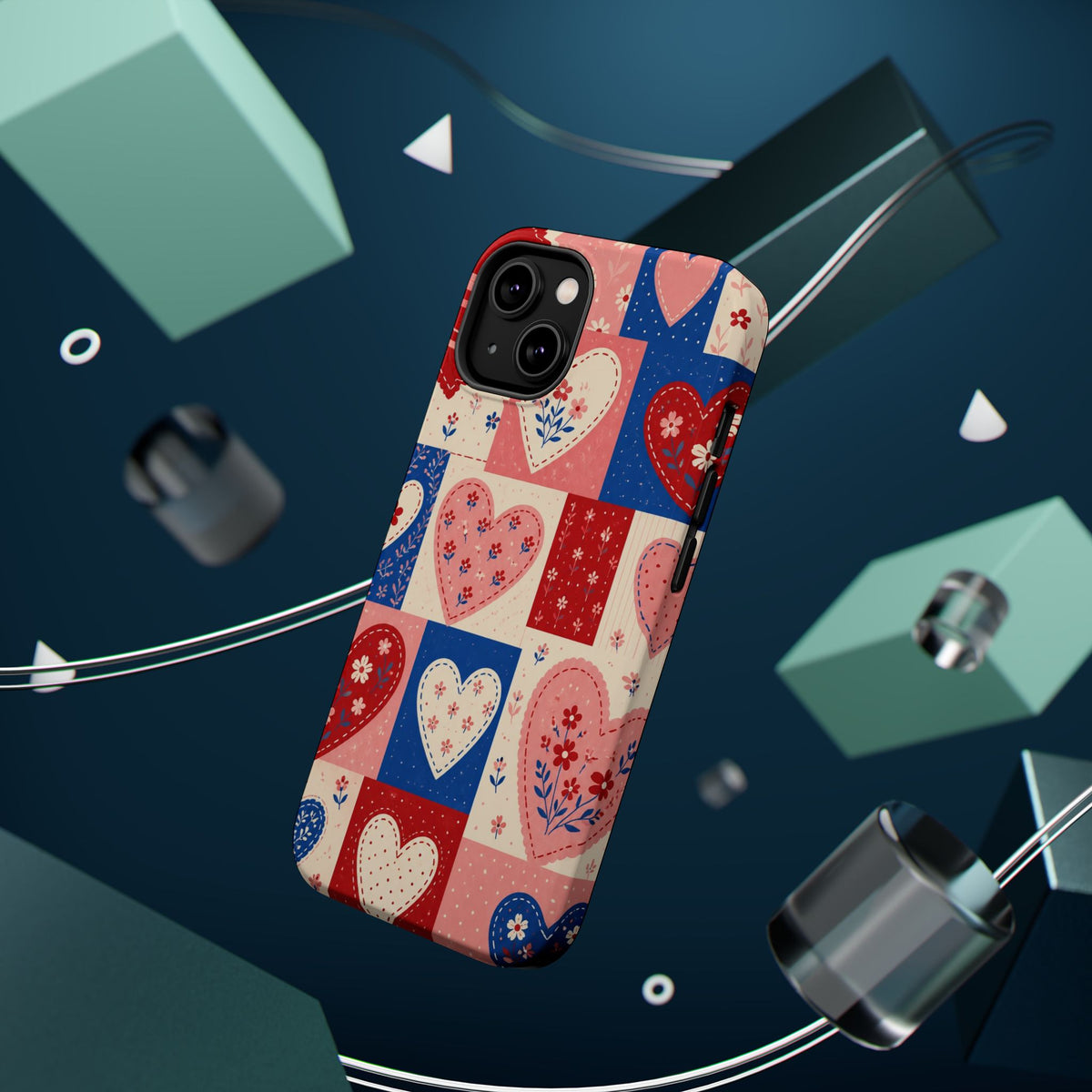 Patchwork Hearts | Tough MagSafe Case — product image 45