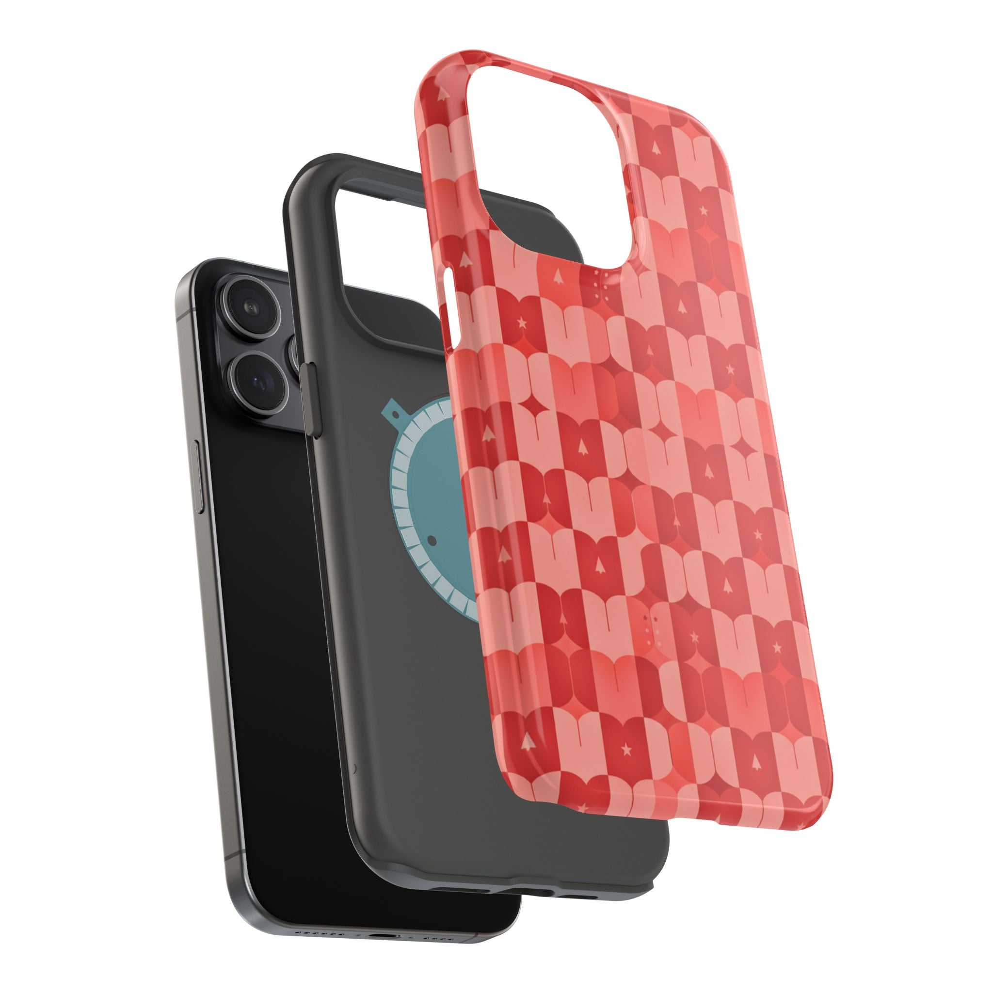 Coral Geo Tile | Tough MagSafe Case