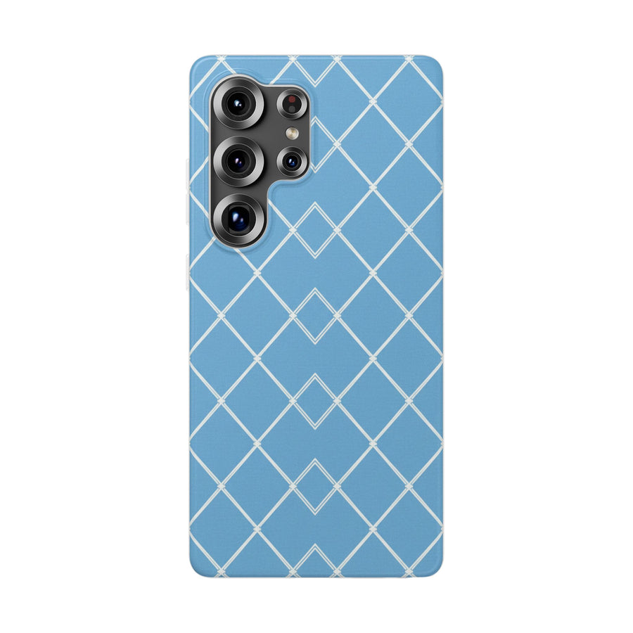 Blue Argyle Pattern | Galaxy Clear Case
