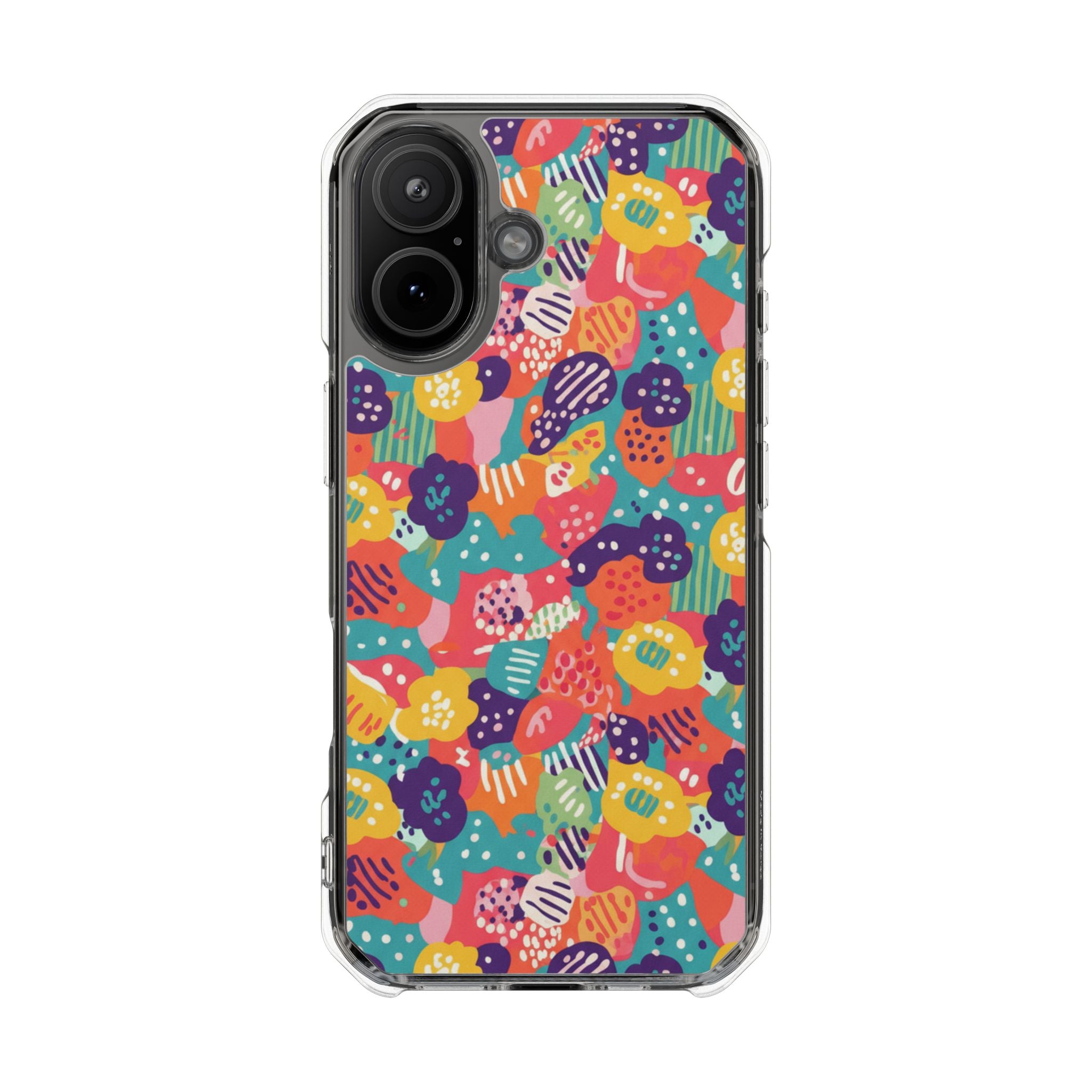 Rainbow Ditsy Floral | Clear MagSafe Case