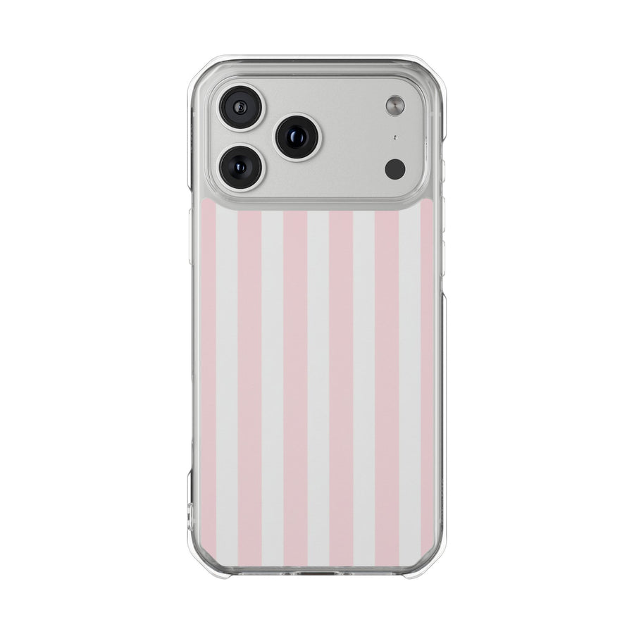 Pink Stripe | Clear MagSafe Case