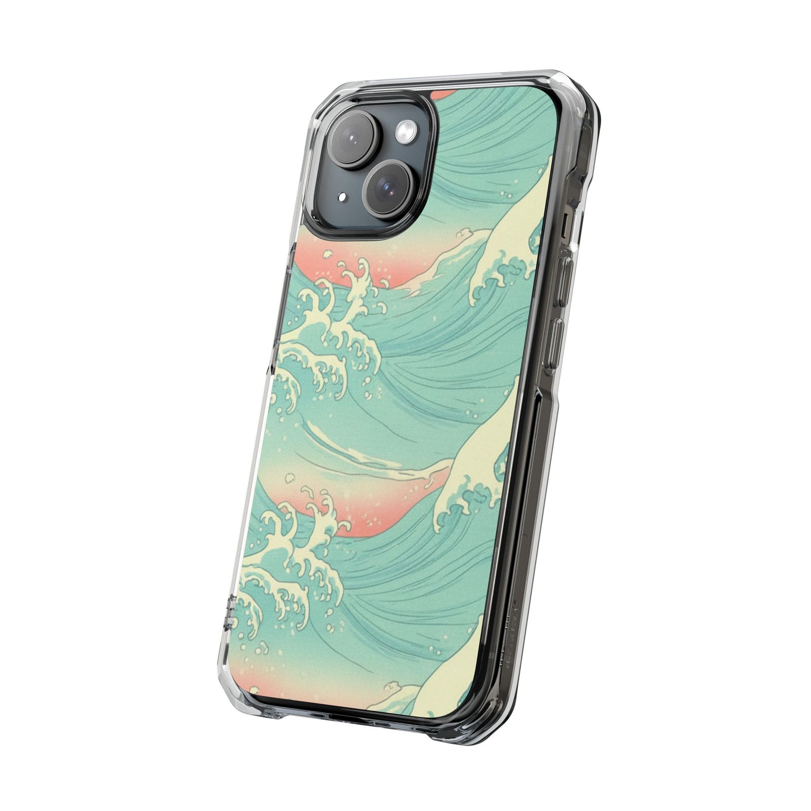 Seafoam Waves | Clear MagSafe Case