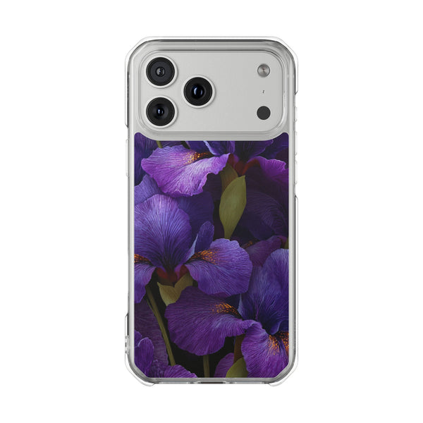 Purple Iris | Clear MagSafe Case