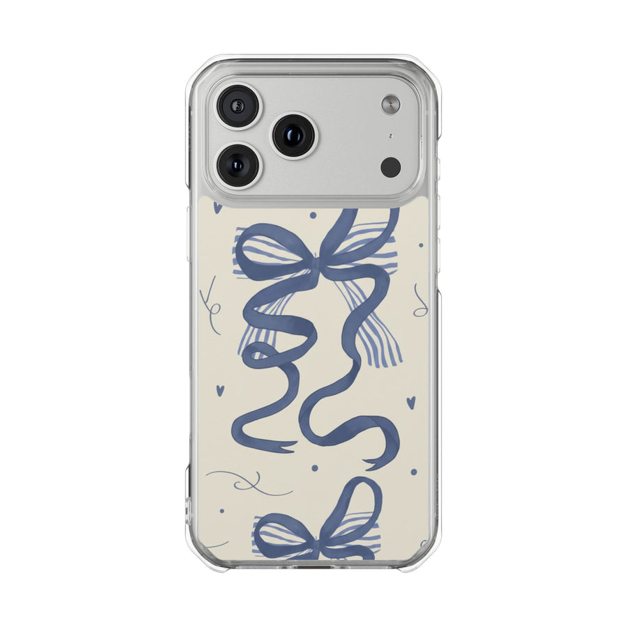 Indigo Ribbon | Clear MagSafe Case