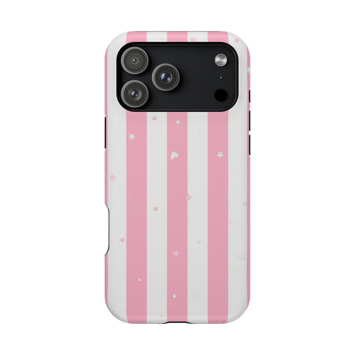 Candy Stripe coquette tough magsafe case design