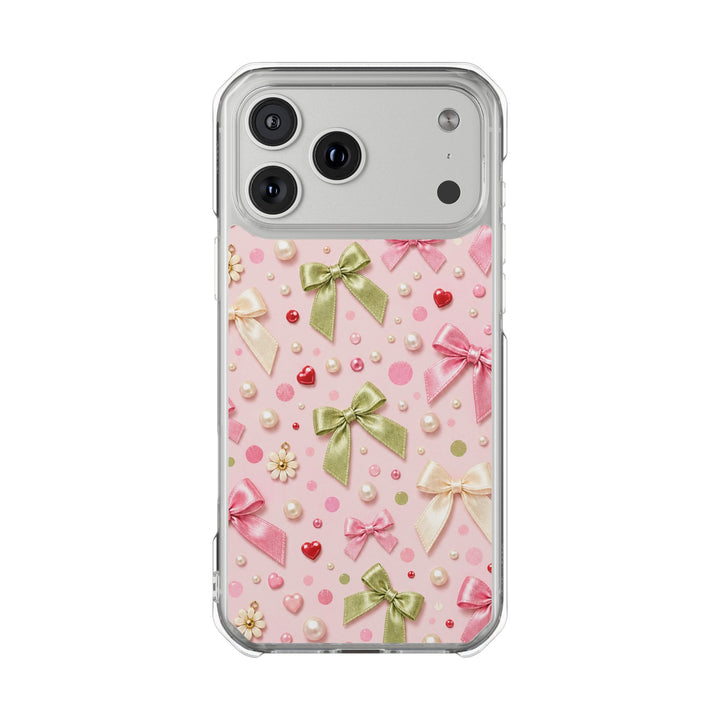Dotty Bow | Clear MagSafe Case