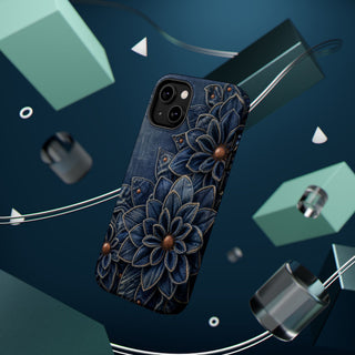 Denim Dahlia | Tough MagSafe Case