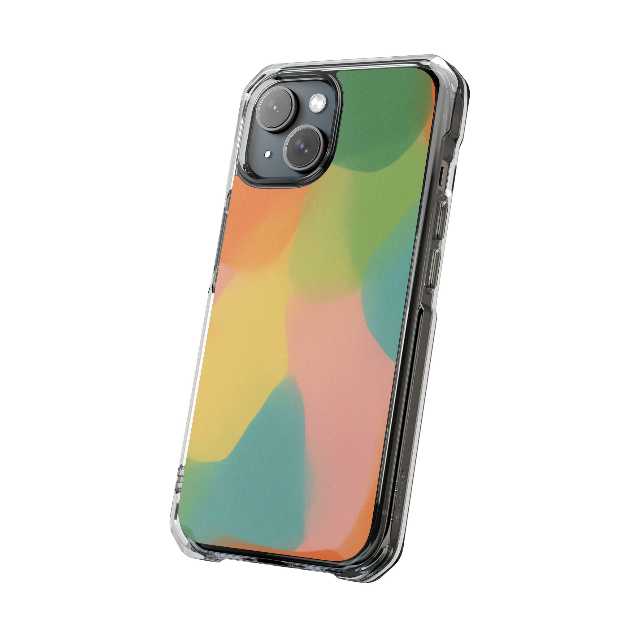 Coral Mosaic abstract clear magsafe case design