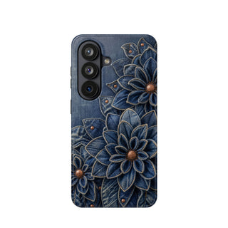 Denim Dahlia | Tough MagSafe Case