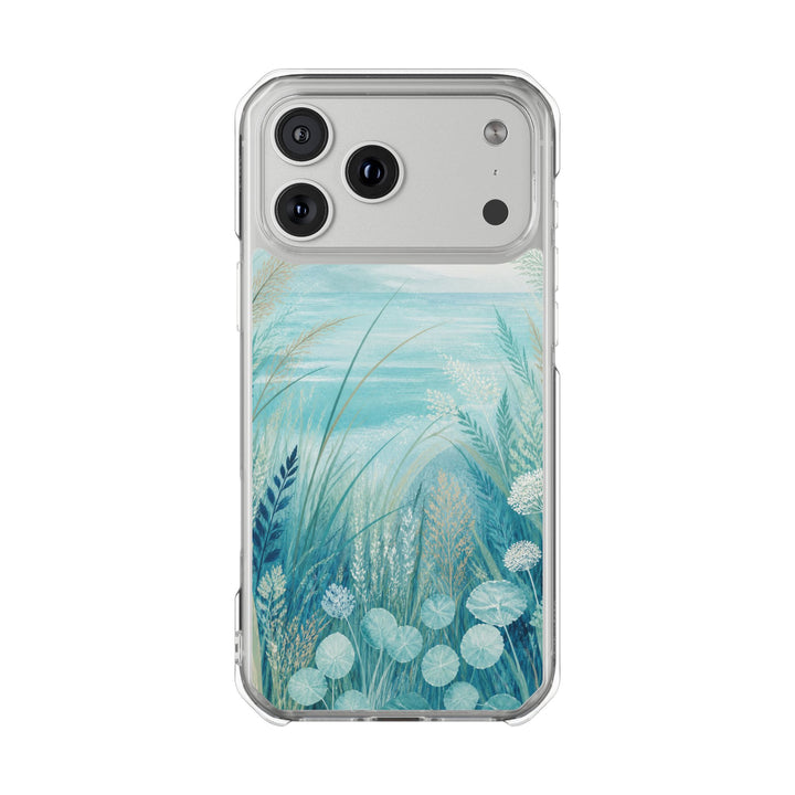 Aqua Meadow | Clear MagSafe Case