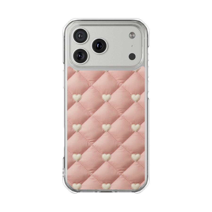 Cream Love Quilt | Clear MagSafe Case