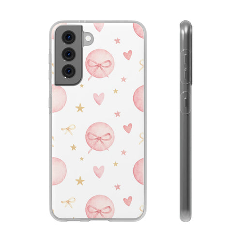 Bow Charm coquette samsung clear case design
