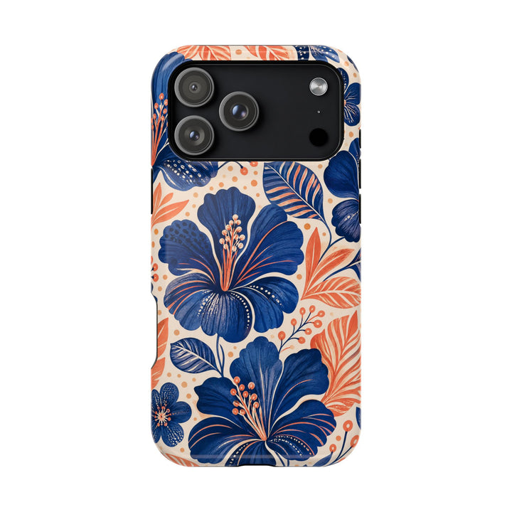 Indigo Hibiscus | Tough MagSafe Case