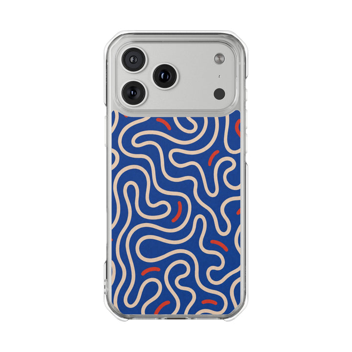 Cobalt Contour | Clear MagSafe Case