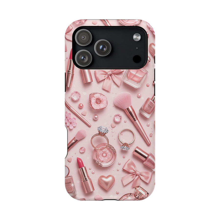 Dusty Pink Cosmetic Chaos | Tough MagSafe Case