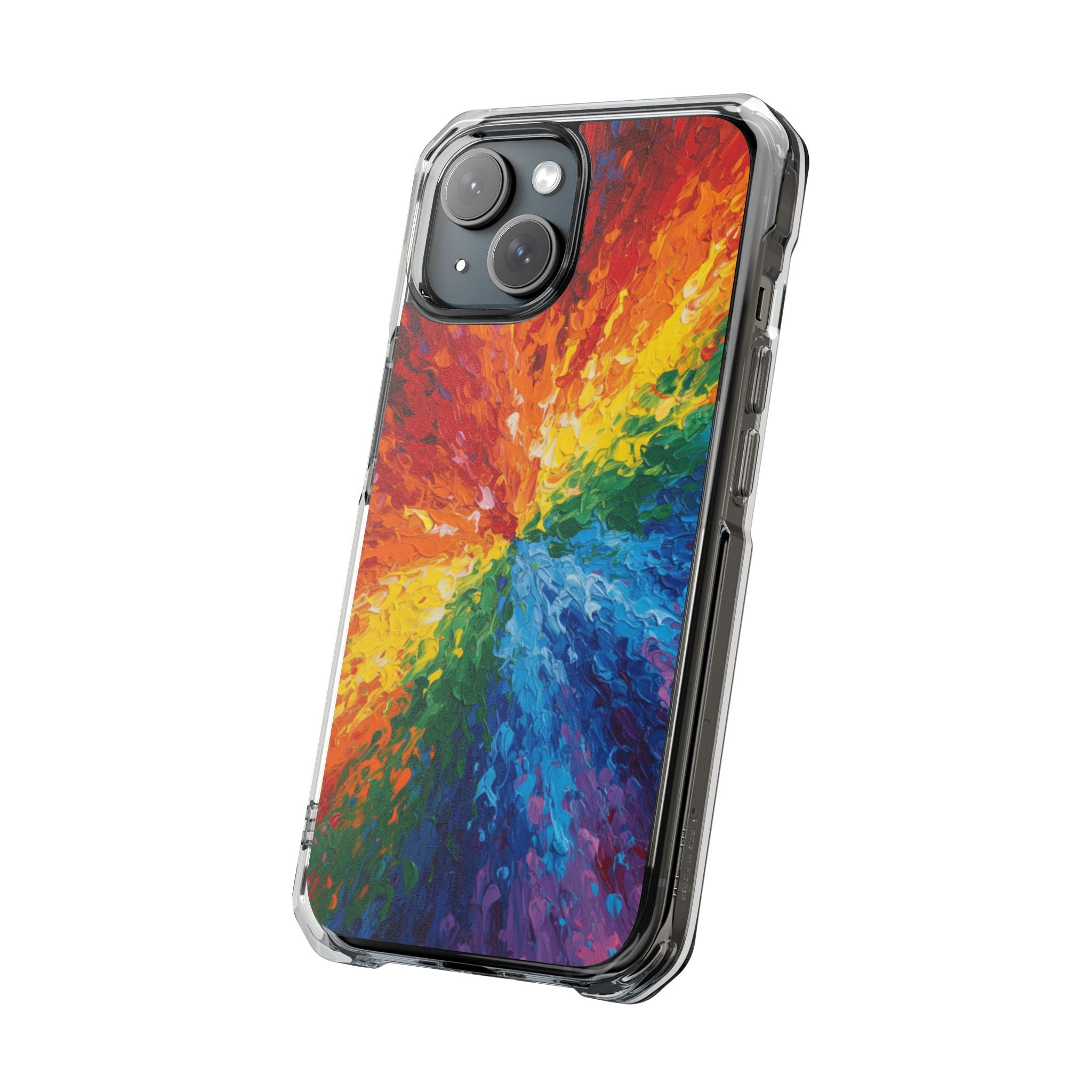 Rainbow Swirl | Clear MagSafe Case