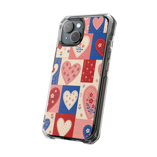Patchwork Hearts | Clear MagSafe Case — product image 17