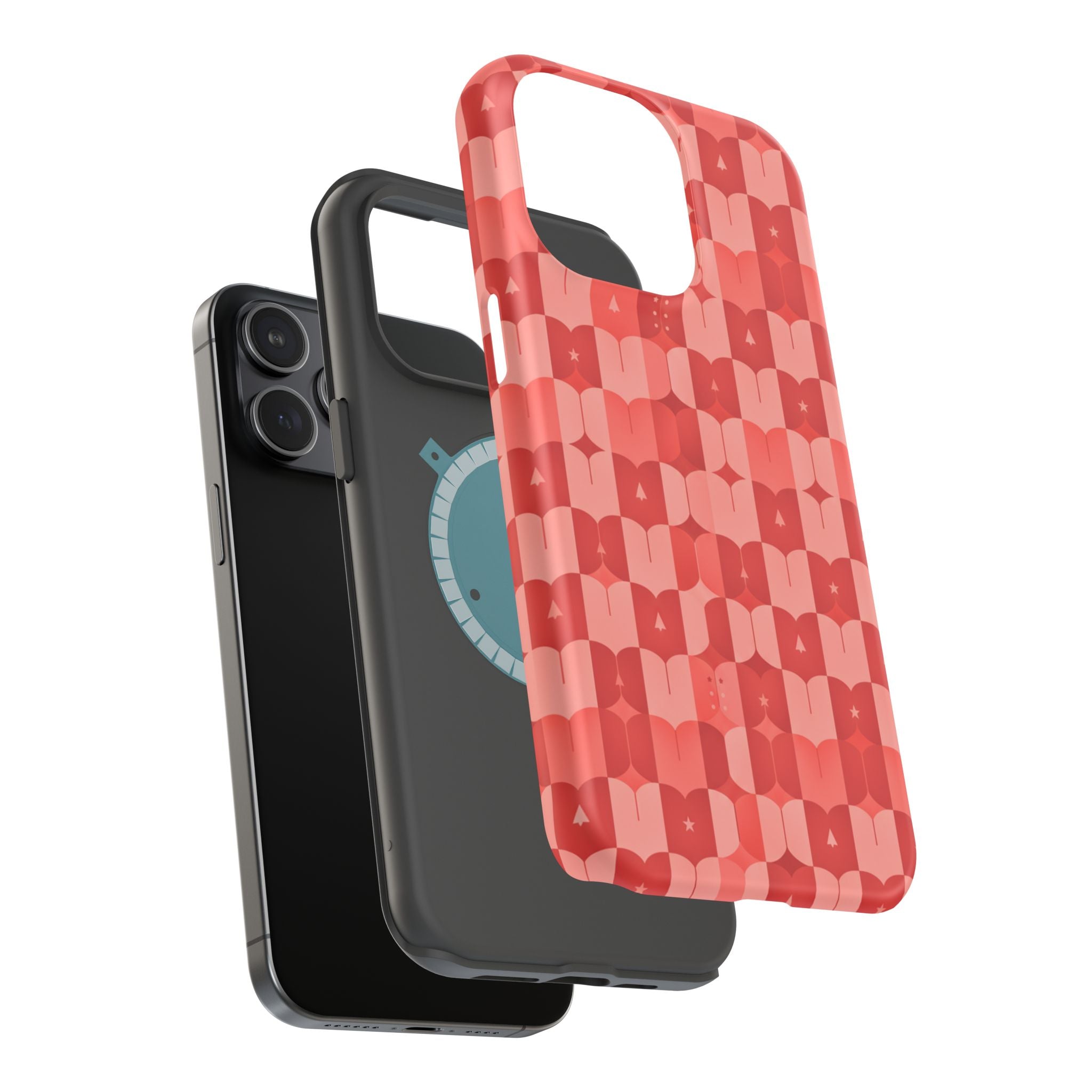 Coral Geo Tile | Tough MagSafe Case