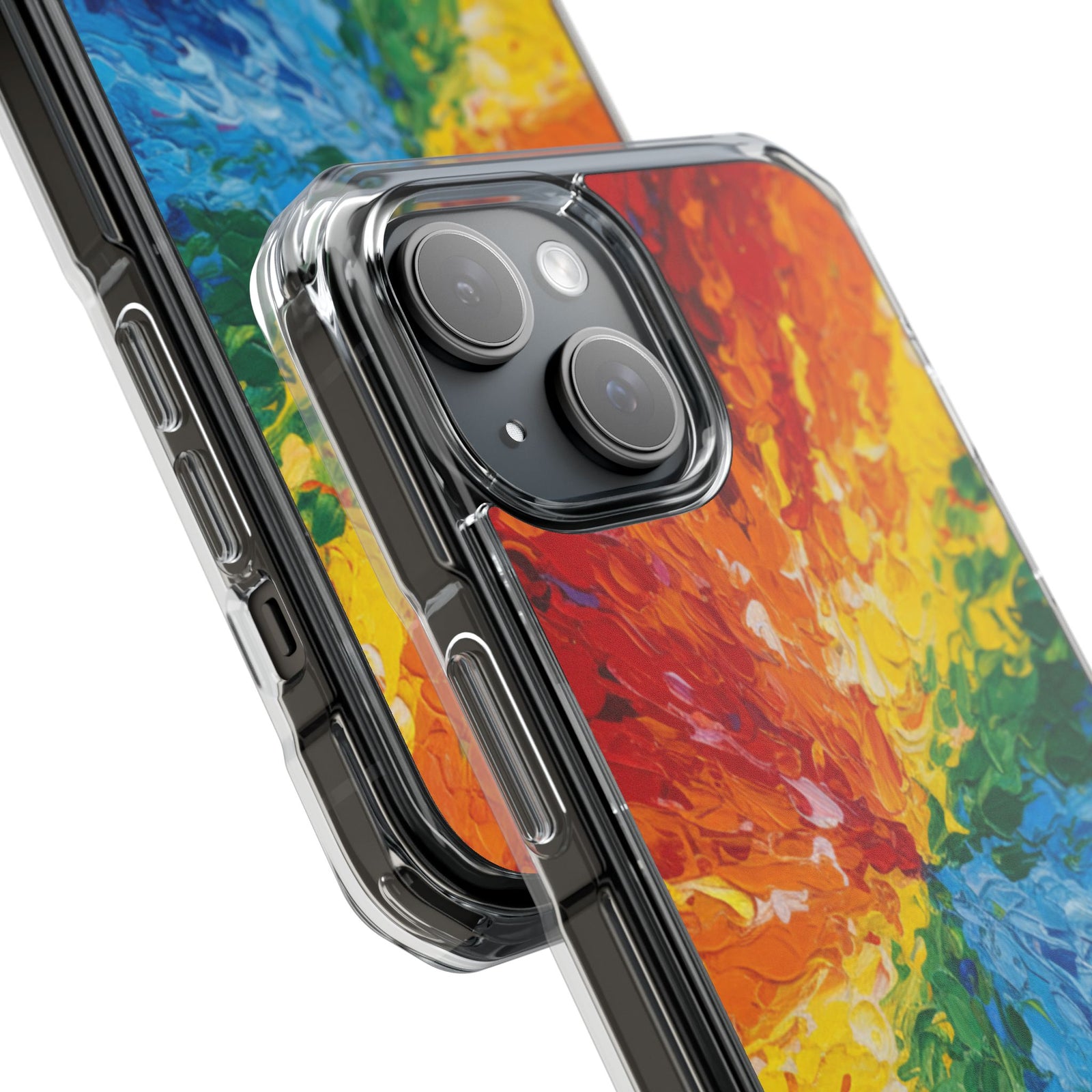 Rainbow Vortex | Clear MagSafe Case