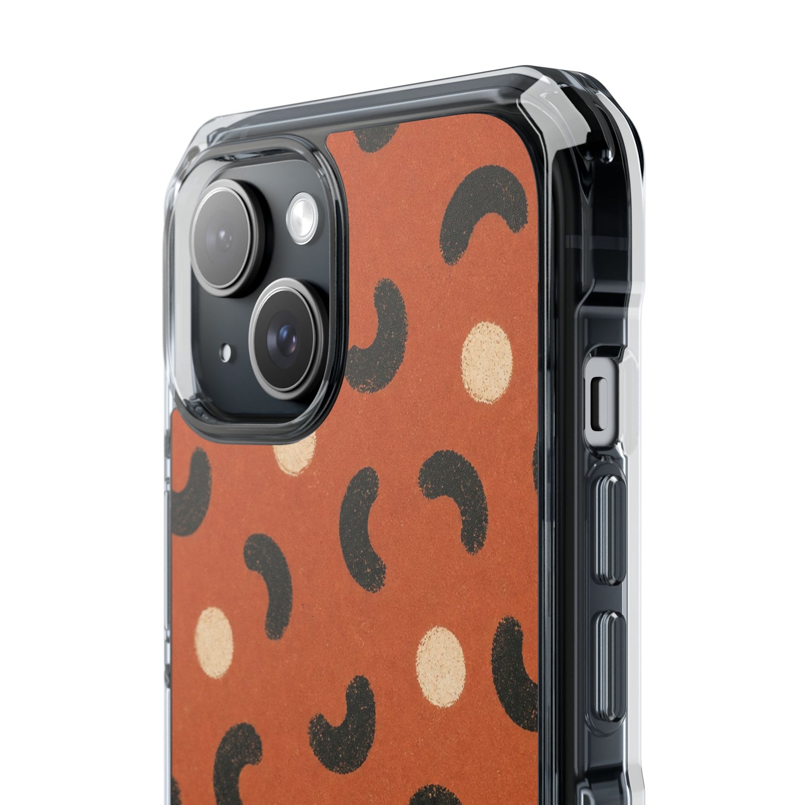 Terracotta Curves | Clear MagSafe Case