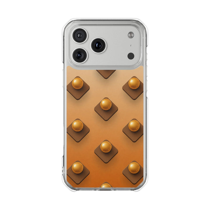 Amber Studs | Clear MagSafe Case