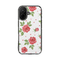 Garden Rose floral clear magsafe case design
