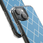Blue Lattice | Clear MagSafe Case