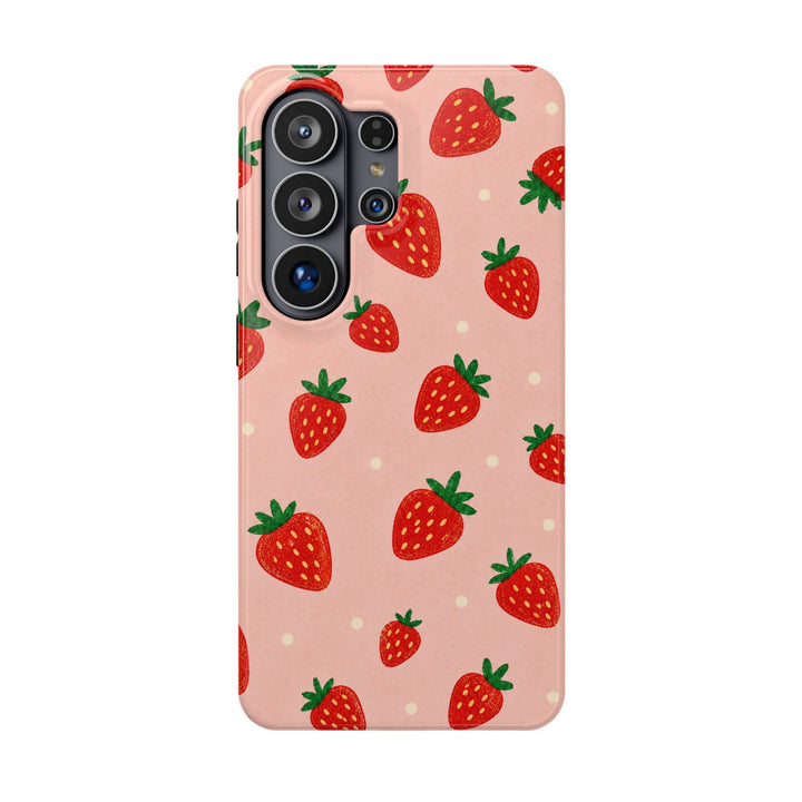 Blush Strawberries | Tough MagSafe Case
