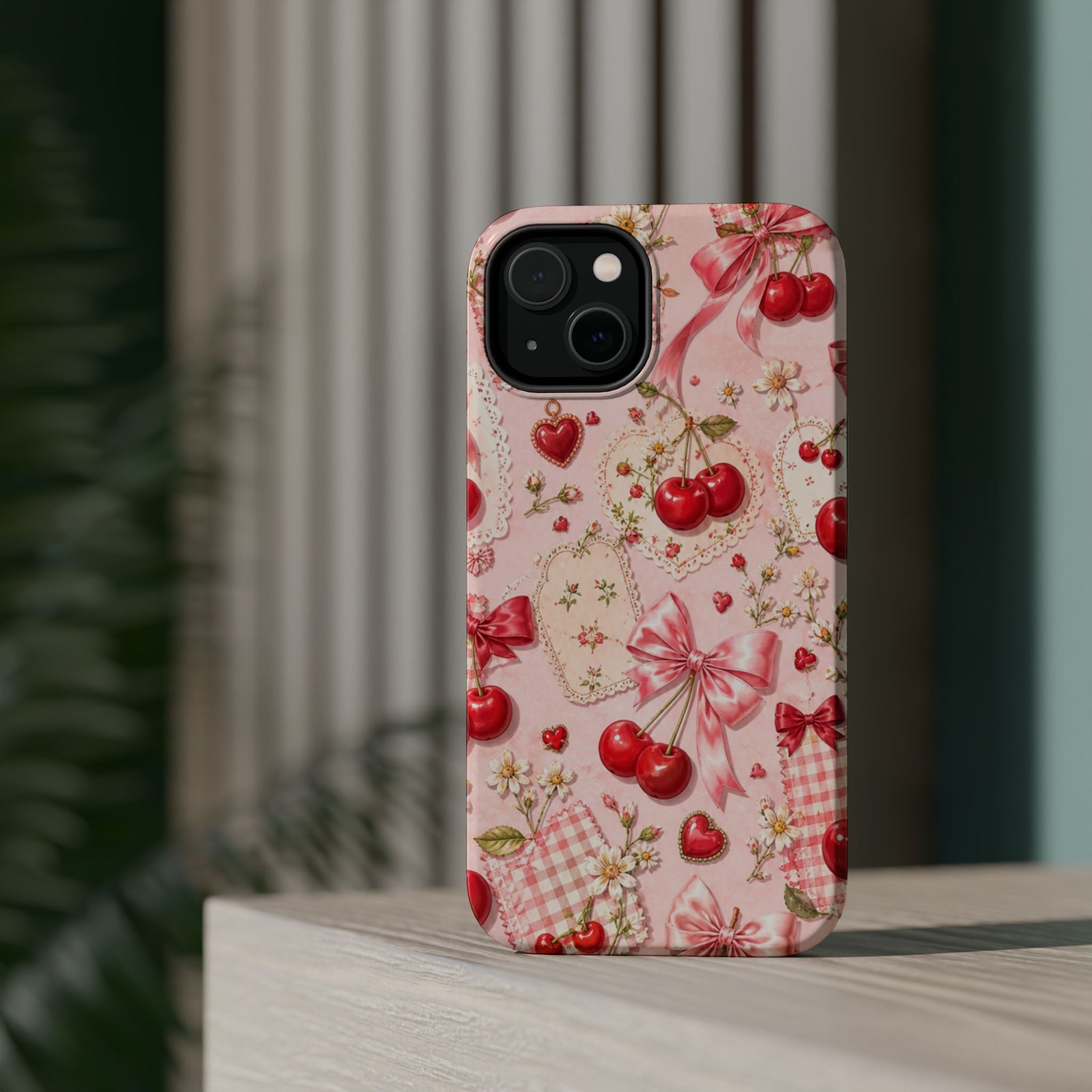 Cherry Ribbon Picnic | Tough MagSafe Case