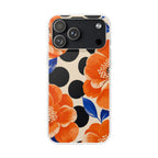 Polka Camellias | Frosted Clear Case — product front view