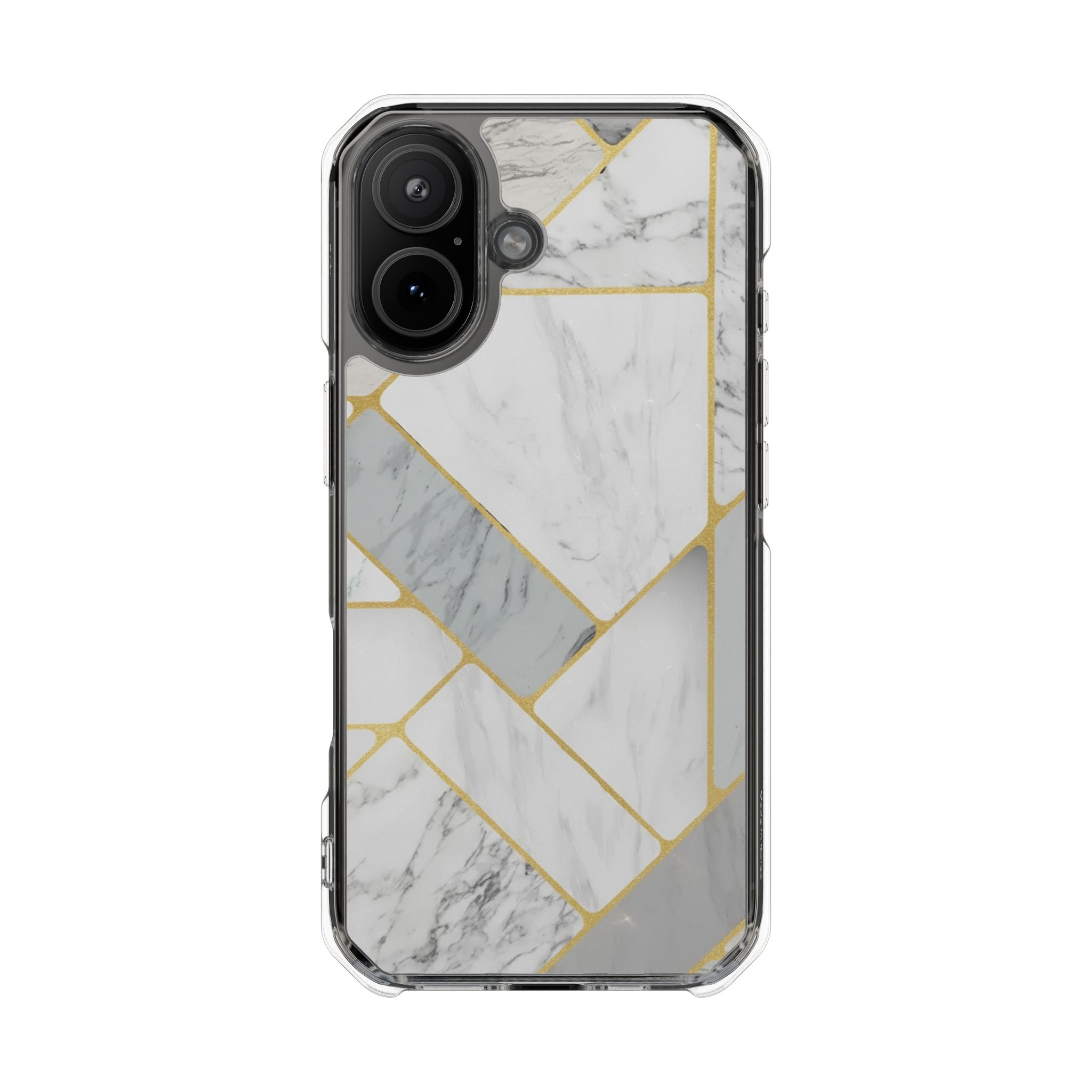Gold Geo Marble | Clear MagSafe Case