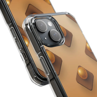 Amber Studs | Clear MagSafe Case