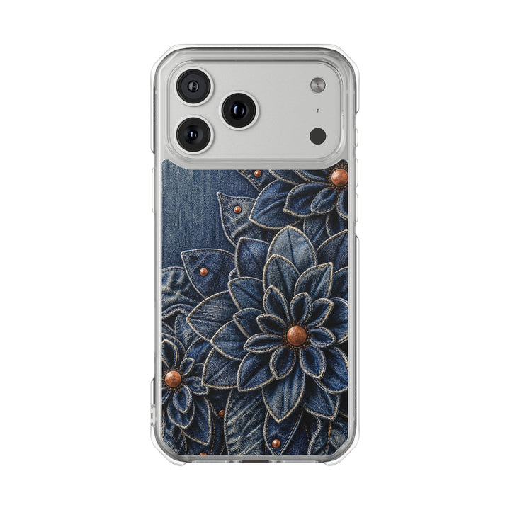 Denim Dahlia | Clear MagSafe Case