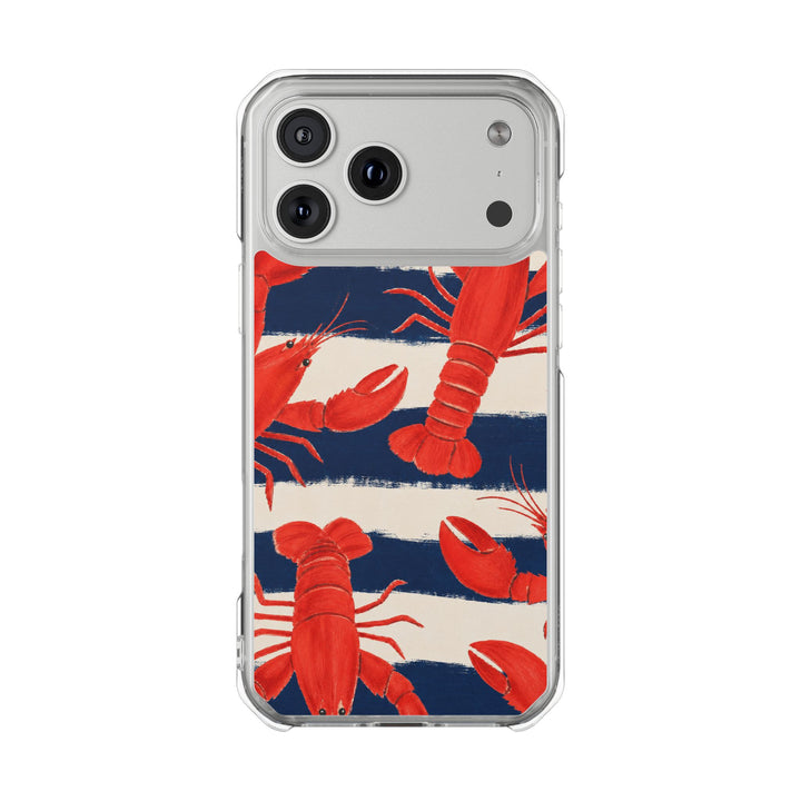 Lobster Stripe | Clear MagSafe Case