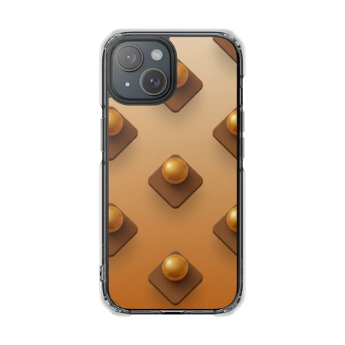 Amber Studs | Clear MagSafe Case