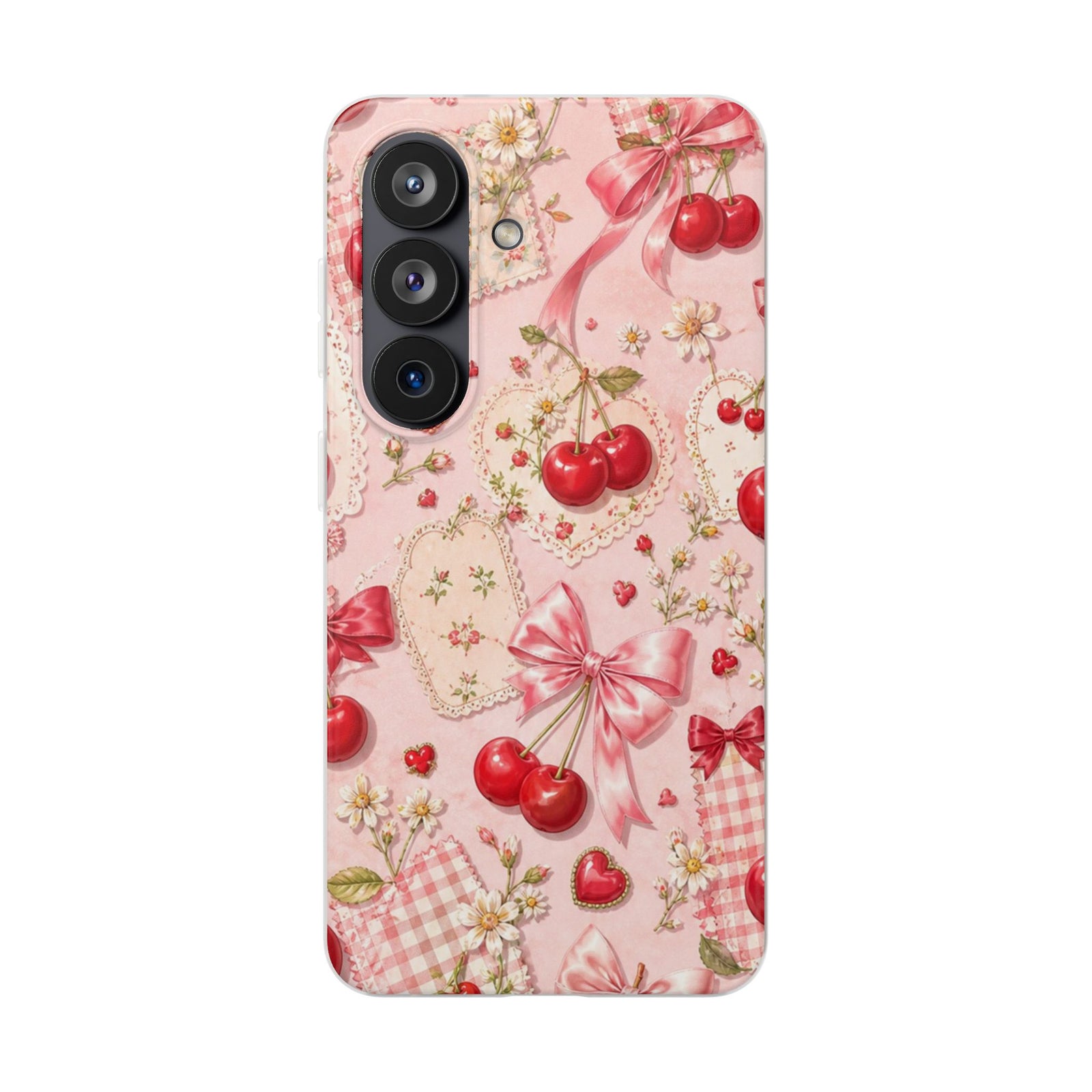 Cherry Ribbon Picnic | Clear Case