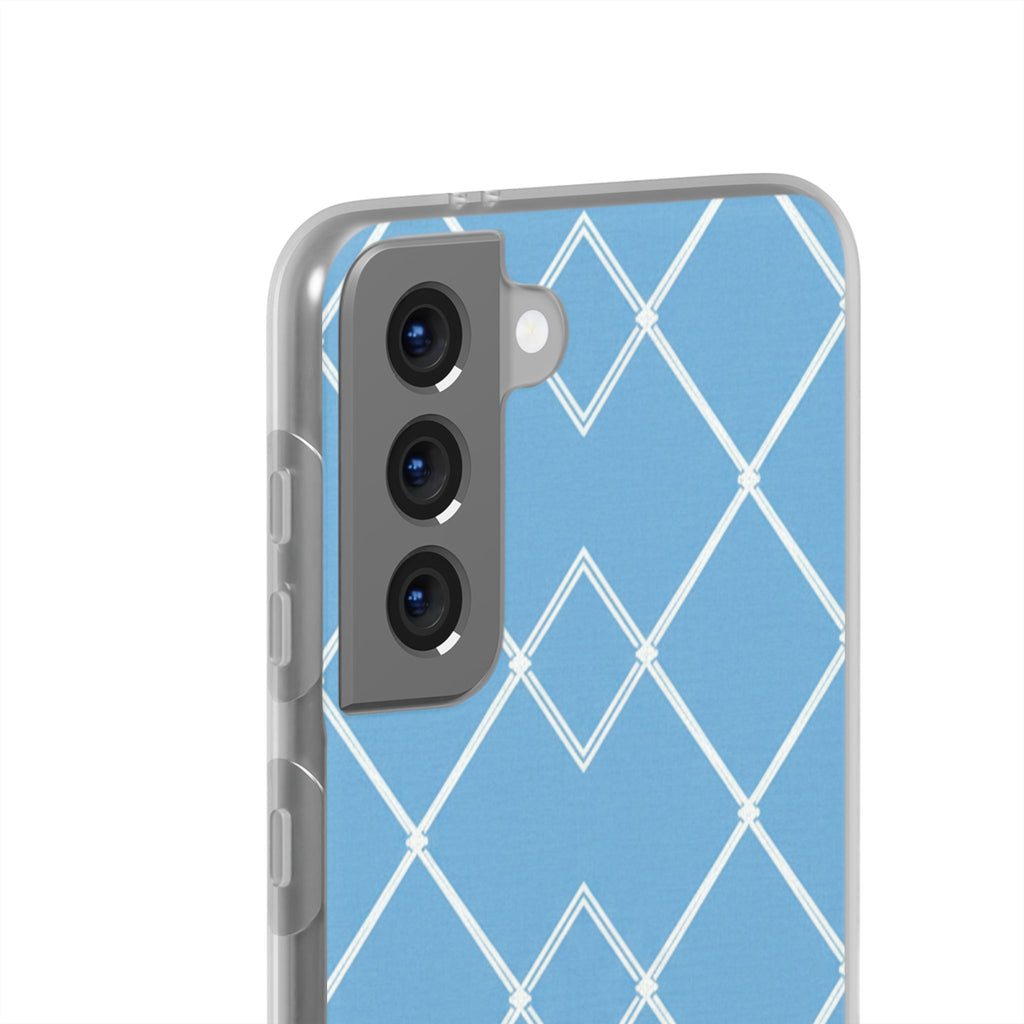 Blue Lattice minimal samsung clear case design