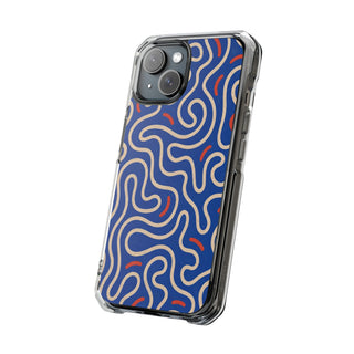 Cobalt Contour | Clear MagSafe Case