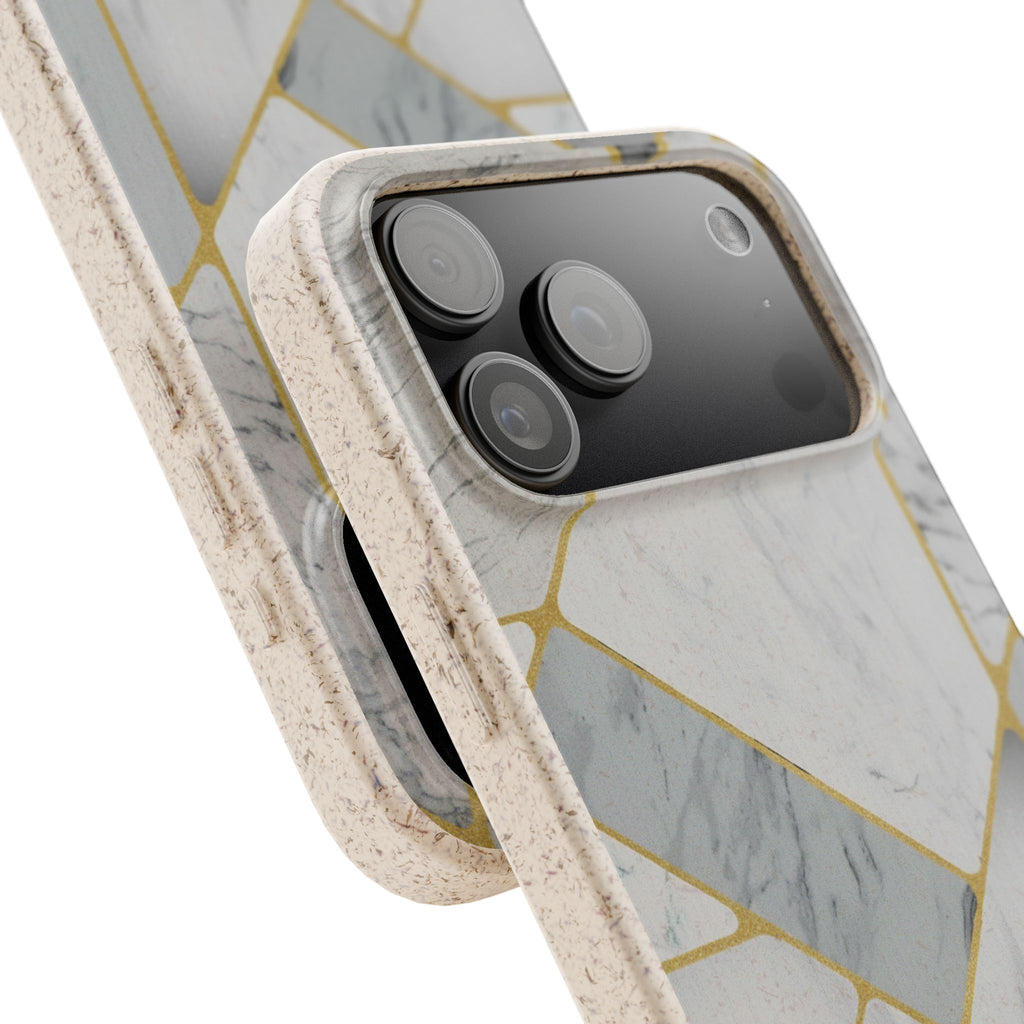Gold Geo Marble | Biodegradable Case