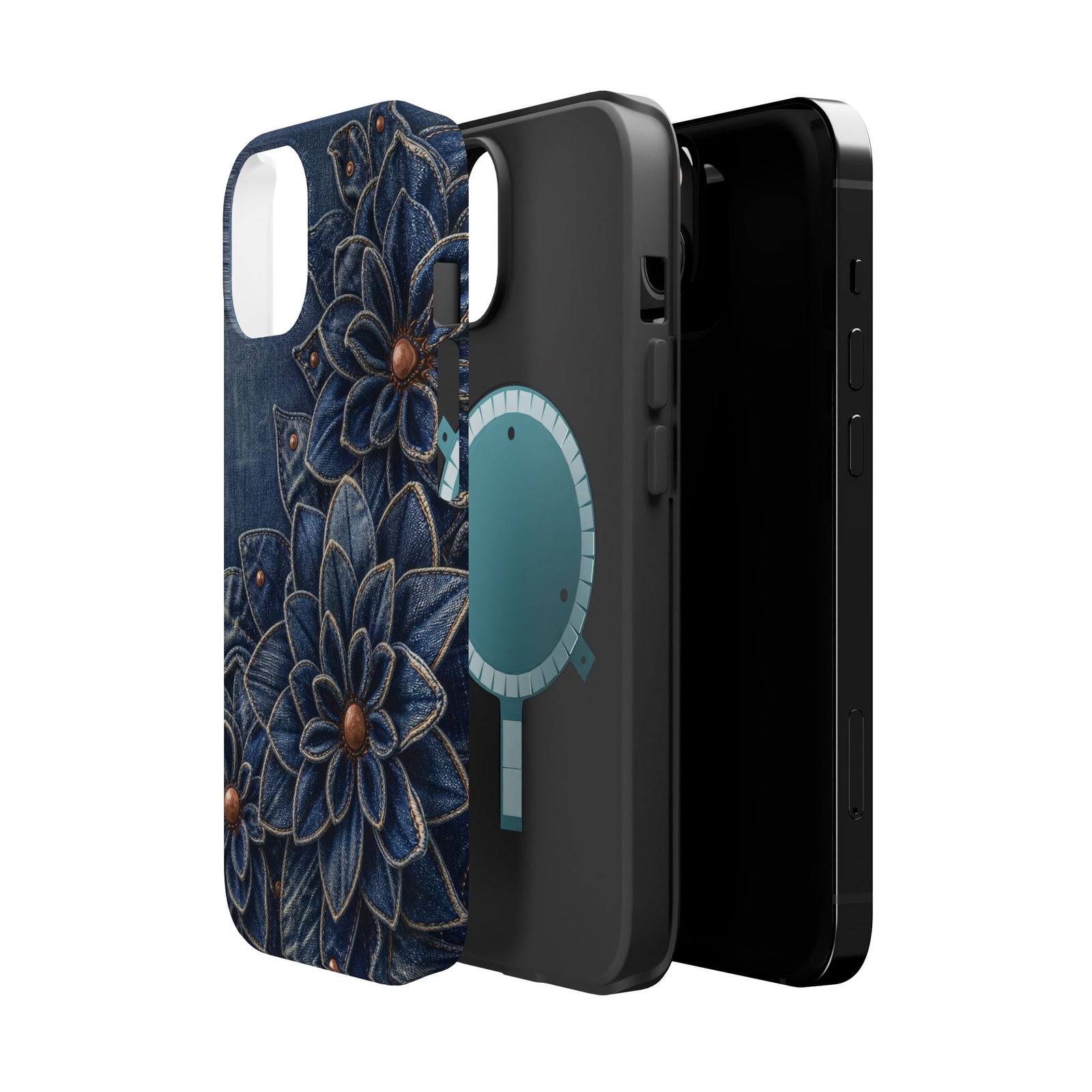 Denim Dahlia | Tough MagSafe Case