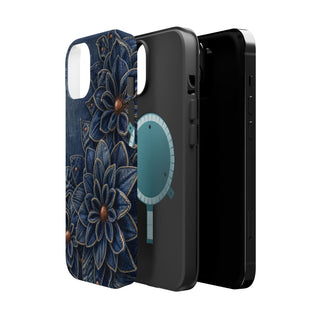 Denim Dahlia | Tough MagSafe Case