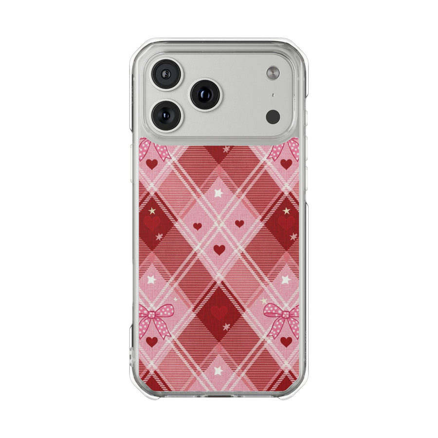 Heart Plaid | Clear MagSafe Case