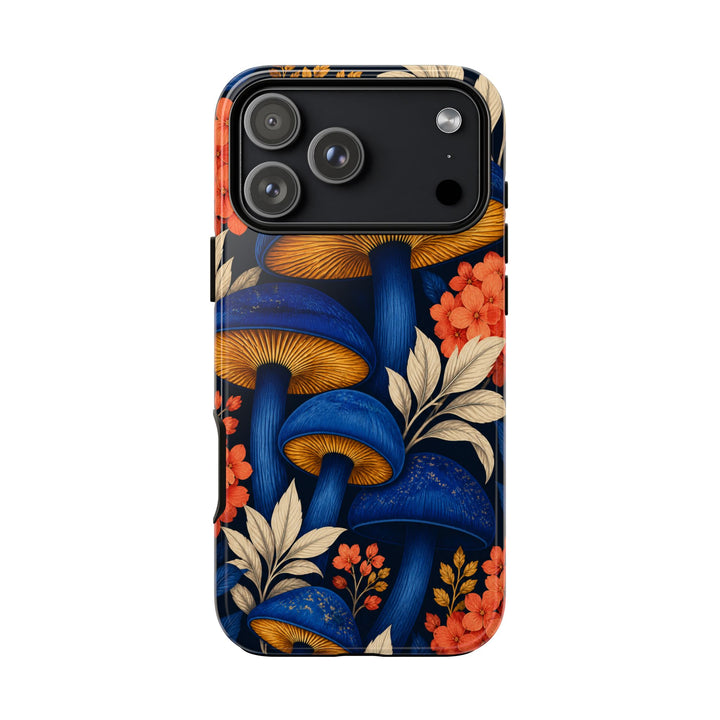 Cobalt Mushrooms phone case design