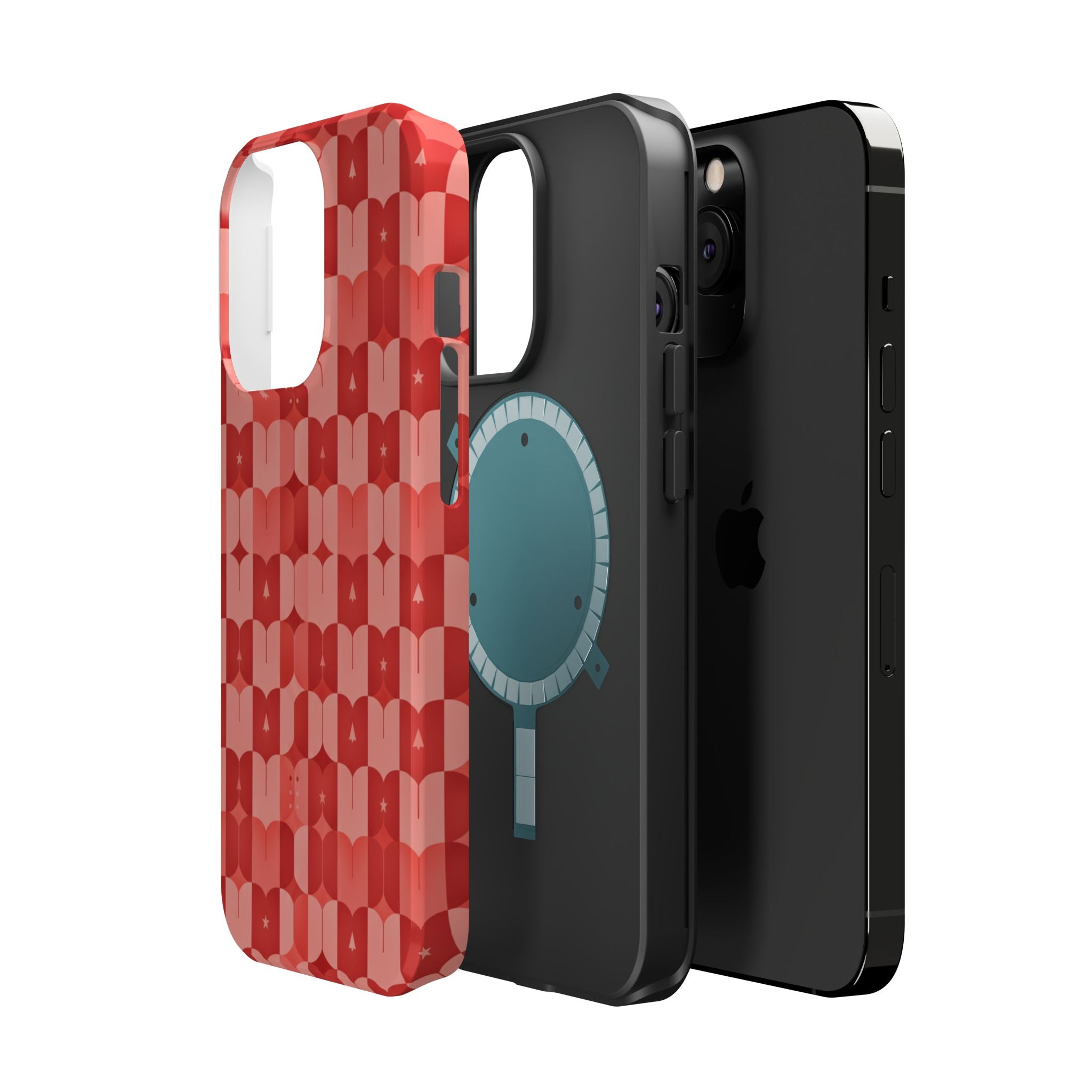 Coral Geo Tile | Tough MagSafe Case