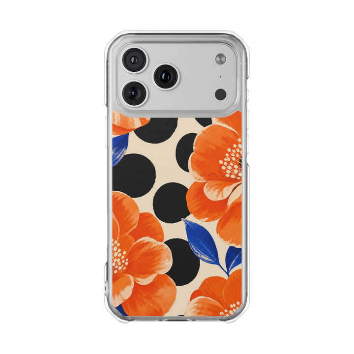 Polka Camellias | Clear MagSafe Case